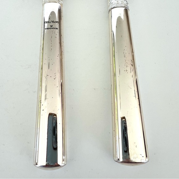 VERA WANG Wedgwood With Love 2pc Stainless Silver Sever Cake Knife Serving Set - Picture 12 of 16
